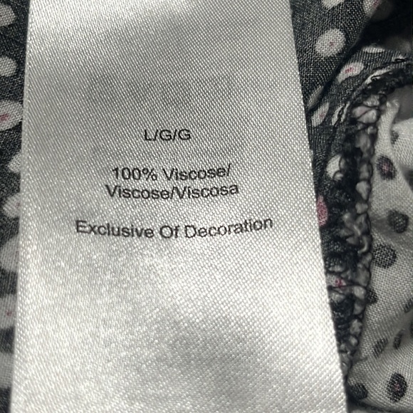 Donna Karan Black and White Polka Dot PAJAMA Sleepwear FEMININE, WOMEN SIZE L - Picture 10 of 10